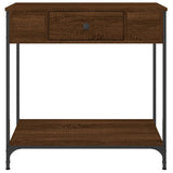 Console Table Brown Oak 75x34.5x75 cm Engineered Wood 834169