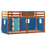 ZNTS Bunk Bed without Mattress Blue 80x200 cm Solid Wood Pine 3283923