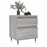 ZNTS Bedside Cabinets 2 pcs Grey Sonoma 40x35x50 cm Engineered Wood 830665