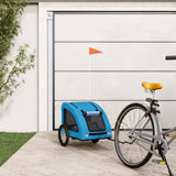 Pet Bike Trailer Blue Oxford Fabric and Iron 93960