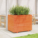 Garden Planter Wax Brown 90x60x72 cm Solid Wood Pine 3282646