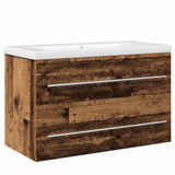 Bathroom Sink Cabinet 2 pcs Old Wood 80 x 38.5 x 48 cm 3333135
