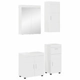 Bathroom Furniture Set TULUM 4 pcs High Gloss White 3398048