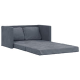 Folding Sofa Bed Dark Grey 122 x 70 x 60 cm Velvet 42030480
