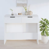 Console Table White 90x36x75 cm Engineered Wood 811331