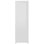 ZNTS Bathroom Cabinet High Gloss White 30x30x95 cm Engineered Wood 802594