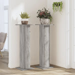 Plant Stands 2 pcs Grey Sonoma 30x30x95 cm Engineered Wood 3307878