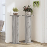 Plant Stands 2 pcs Grey Sonoma 30x30x95 cm Engineered Wood 3307878