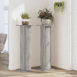 Plant Stands 2 pcs Grey Sonoma 30x30x95 cm Engineered Wood 3307878