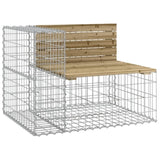 ZNTS Garden Bench Gabion Design 287x71x65.5 cm Impregnated Wood Pine 3196253