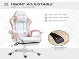 Computer Gaming Chair, PU Leather Desk Chair with Footrest, Swivel Task Chair with 135&deg Reclining T3398P342380