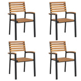 Garden Dining Set Natural Wood Solid acacia wood with an oil finish 3155398