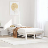 Bed Frame without Mattress White 75x190 cm Small Single Solid Wood Pine 850858