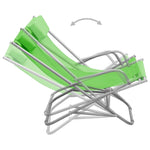 Rocking Chairs 2 pcs Steel Green 310339