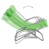Rocking Chairs 2 pcs Steel Green 310339