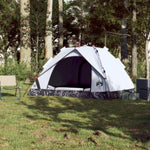 ZNTS Camping Tent Dome 3-Person White Blackout Fabric Quick Release 4004196