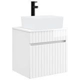 Wall-mounted Sink Vanity High Gloss White 49 x 41 x 63 cm 890586