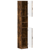 Bathroom Cabinet with Open Shelf UTRECHT Smoked Oak 897700