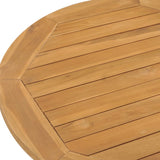 Garden Dining Table 90x75 cm Solid Teak Wood 316168