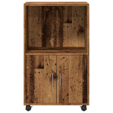 Rolling Cabinet Old Wood 55x40x91 cm Engineered Wood 853189