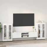 TV Cabinet Set FLORIN 3 pcs High Gloss White Engineered Wood 3397938