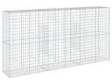 Gabion Basket with Cover 300x50x200 cm Galvanised Iron 3295168