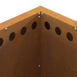 Smokeless Fire Pit Brown 48 x 48 x 50 cm Weathering Steel 858987