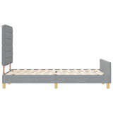 ZNTS Bed Frame Light Grey 120x200 cm Fabric 3344641