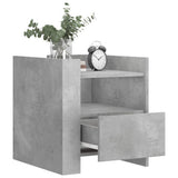 Bedside Cabinet Concrete Grey 45x50x50 cm Engineered Wood 848279