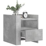 ZNTS Bedside Cabinet Concrete Grey 45x50x50 cm Engineered Wood 848279