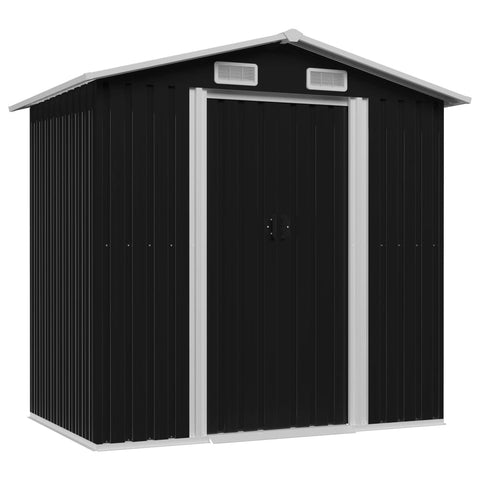 ZNTS Garden Storage Shed Anthracite Steel 204x132x186 cm 47028