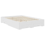 Bed Frame with Headboard White 140 x 200 cm Engineered Wood 3409649