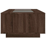 Coffee Table with Infinity LED Brown Oak 116x69x40 cm 3284062