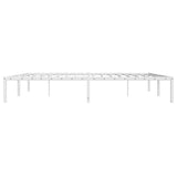 Metal Bed Frame without Mattress White 200x200cm 373680