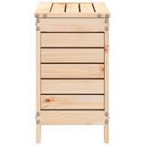 Garden Footstool Natural Solid Pine Wood 62x31.5x52 cm Foldable 844888