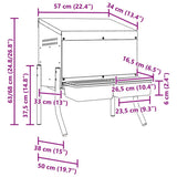 Chicken Nesting Box 2 Compartments with Legs Galvanised Steel 4104903