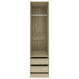 Wardrobe with Drawers Sonoma Oak 50x50x200 cm Engineered Wood 800615