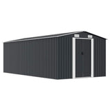 Garden Shed Anthracite Galvanised Steel Large Garden Shed 143350