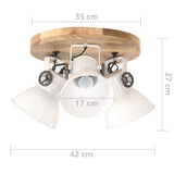 320520 Industrial Ceiling Lamp 25 W White 42x27cm E27