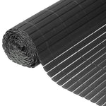 ZNTS Nature Double Sided Garden Screen PVC 1x3m Anthracite 428521