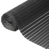 ZNTS Nature Double Sided Garden Screen PVC 1x3m Anthracite 428521