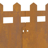 Lawn Edgings 20 pcs Rusty 103 x 0.05 x 22 cm Weathering Steel 874805