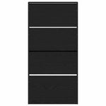 Shoe Cabinet Black oak 80 x 21 x 163.5 cm Engineered wood 3334027