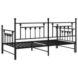 Daybed Frame Black 90 x 190 cm Steel 42002665