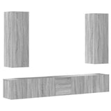 5 Piece TV Cabinet Set Grey Sonoma Engineered Wood 3114252