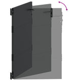 Garden Gate with Lock Black 105 x 130 cm Powder-Coated Steel 42015905
