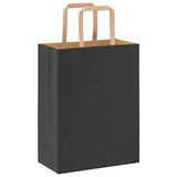 Paper Bags 250 pcs with Handles Black 21x11x28 cm 4101867