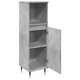 Bathroom Cabinet Concrete Grey 30x30x100 cm Engineered Wood 857204