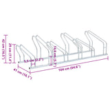 Bicycle Stand for 6 Bikes Floor Freestanding Galvanised Steel 4005577