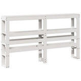 Headboard with Shelves White 120 cm Solid Wood Pine 850891